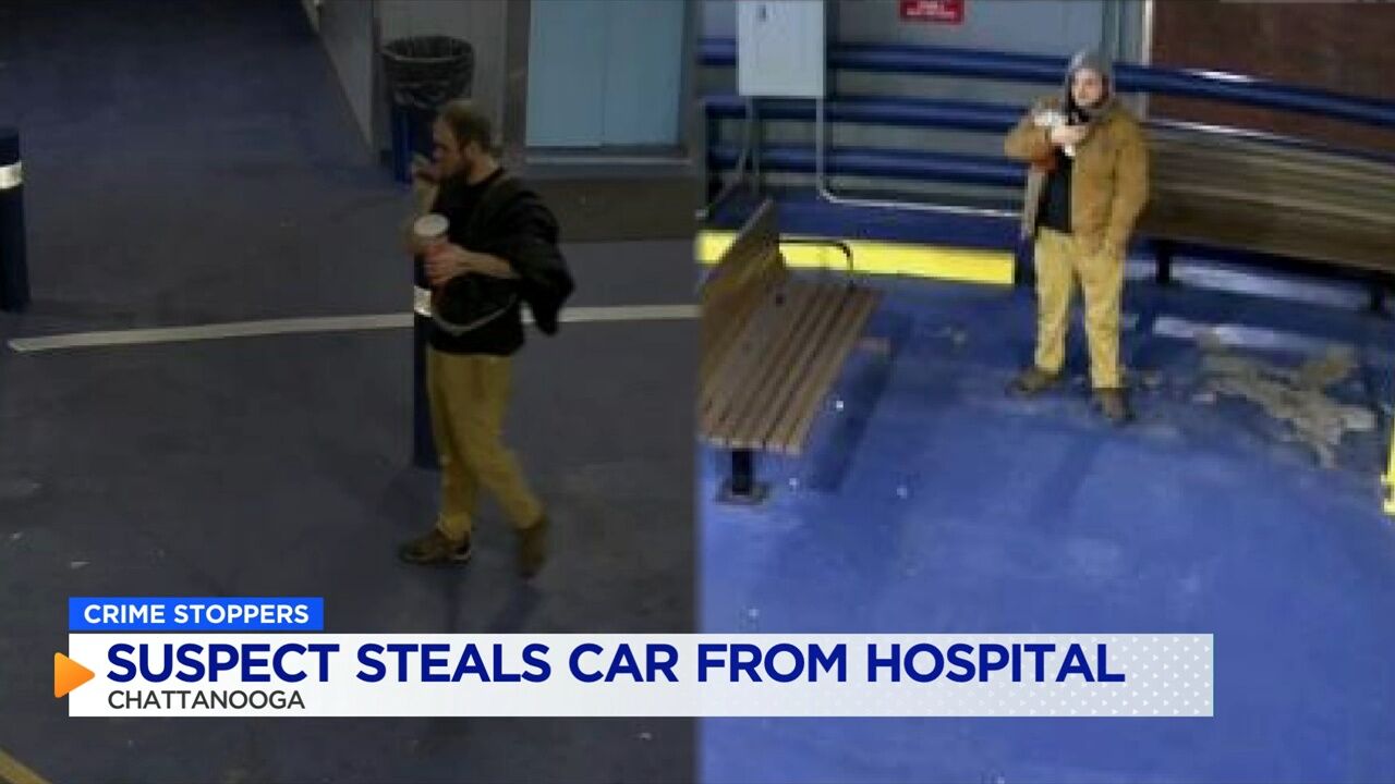 Crime Stoppers: Pictures of car theft suspect from hospital